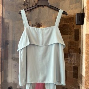 NWT Banana Republic light blue/green silky tank with tie-back